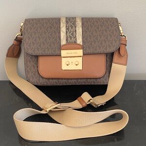Michael Kors Signature Brown Crossbody Bag